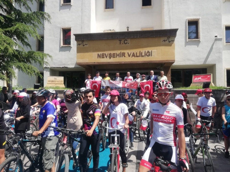 Nevşehir’de Pedallar 15 Temmuz Şehitler İçin Döndü