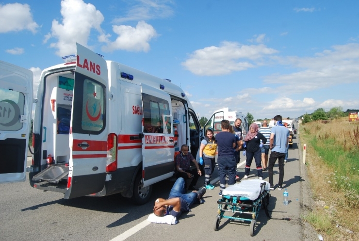 Tekirdağ’da Zincirleme Kaza: 4 Yaralı