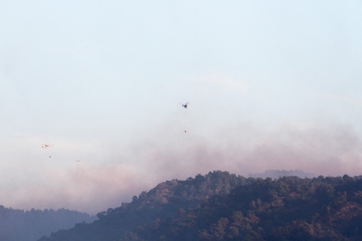 Bakan Pakdemirli Göcek’de 39 Saattir Müdahale Edilen Yangını Denetledi