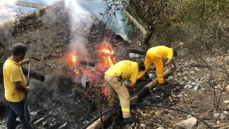 Manisa Spil Dağına Düşen Yıldırım Ormanı Küle Çevirecekti