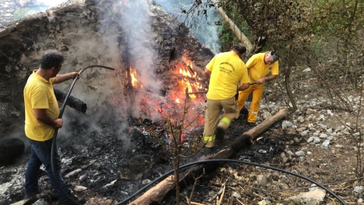 Manisa Spil Dağına Düşen Yıldırım Ormanı Küle Çevirecekti