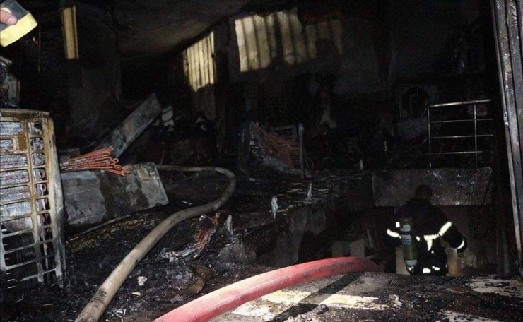 Kızıltepe’de Mağaza Yangını