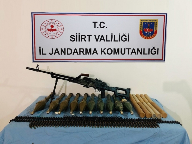 Siirt’te Pkk’ya Ait Çok Sayıda Mühimmat Ele Geçirildi