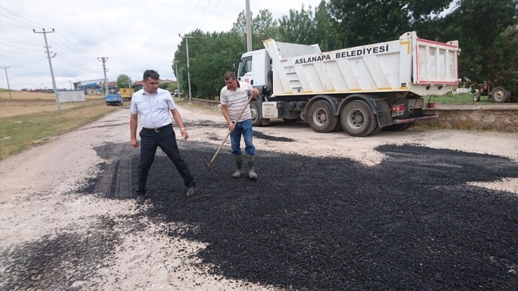 Aslanapa Sanayi Sitesi Yolu Asfalt Çalışmaları