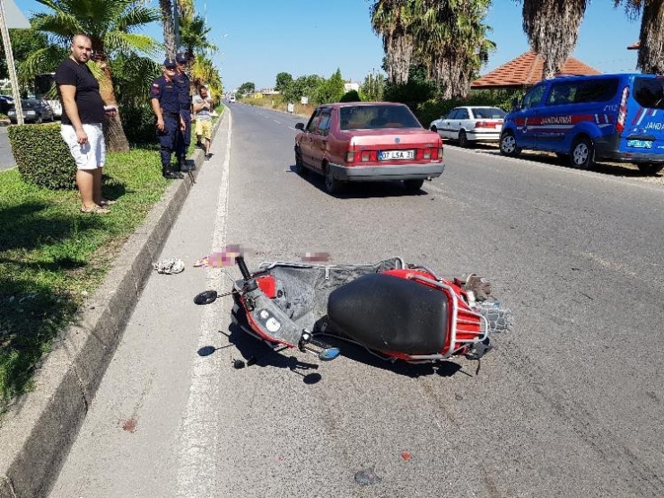 Manavgat’ta Motosiklet Kazası: 1 Yaralı
