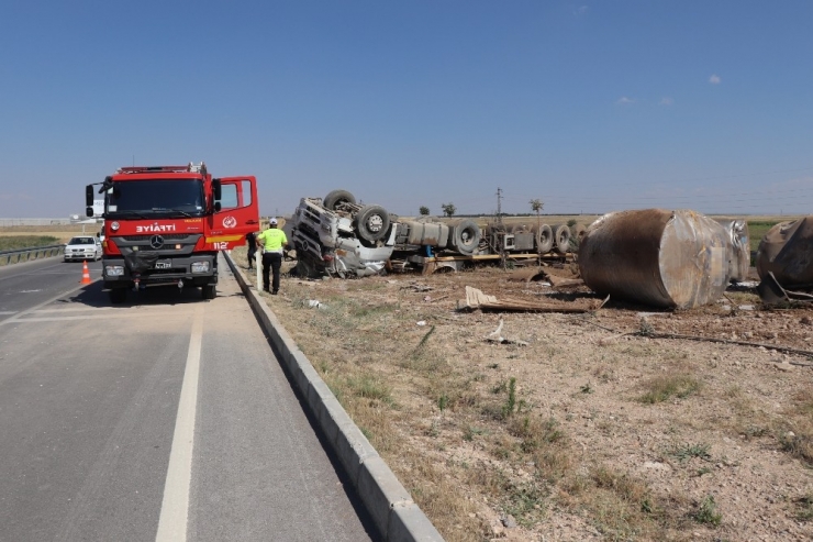 Karaman’da Süt Tankeri Devrildi: 1 Ölü