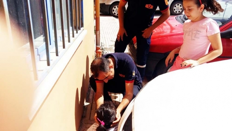 Ayağını Mazgala Sıkıştıran Masal’ı İtfaiye Kurtardı