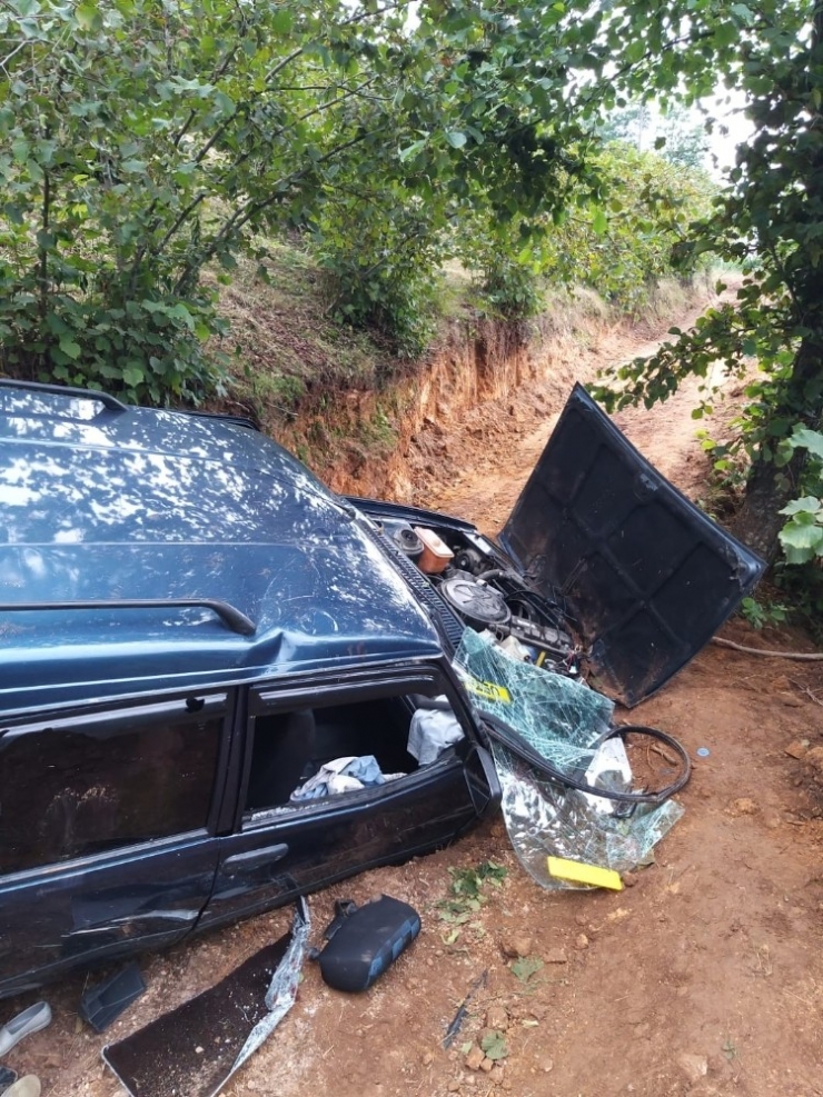 Otomobil Fındık Bahçesine Uçtu: 8 Yaralı