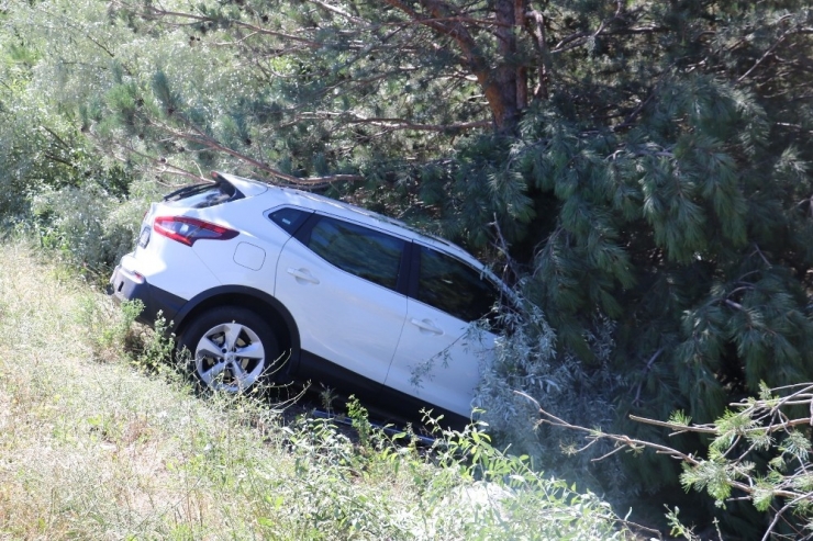 Kontrolden Çıkan Otomobil Ağaca Çarptı: 2 Yaralı