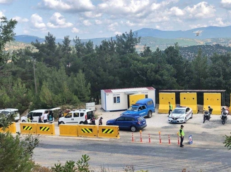 Çanakkale’de Drone İle Havadan Trafik Denetimi