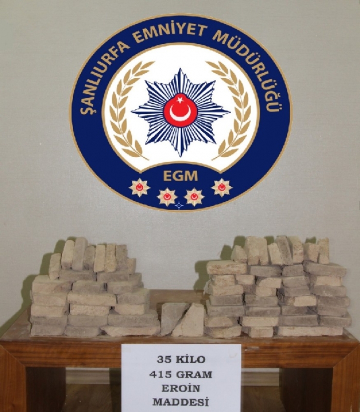 Şanlıurfa’da 35 Kilo Eroin Ele Geçirildi