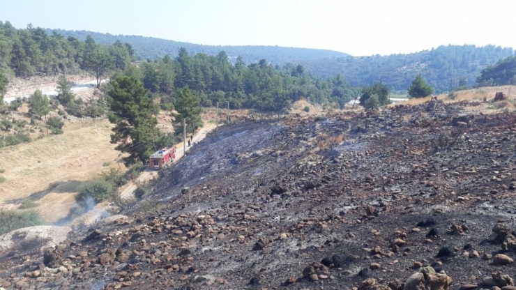 Kaş’ta Anız Yangını