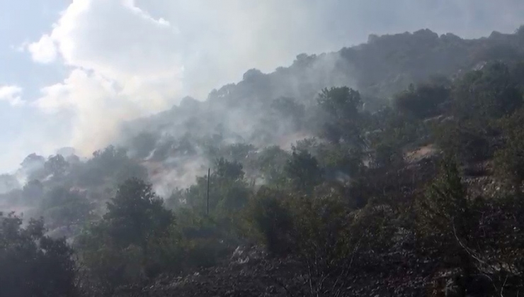 Gölbaşı’nda Ormanlık Alan Yandı