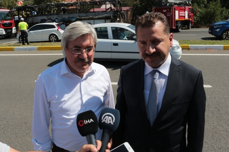 Otobüsteki Yangının Kahve Makinesinden Çıktığı Öğrenildi