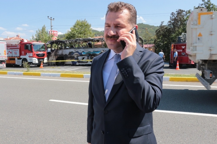 Otobüsteki Yangının Kahve Makinesinden Çıktığı Öğrenildi