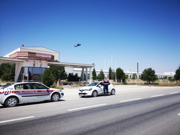 Jandarma Trafikten Helikopterli Denetim