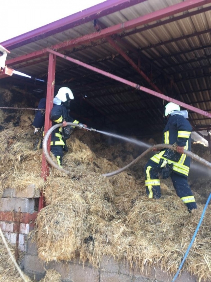 Denizli’de 3 Bin Saman Balyası Yangında Kül Oldu