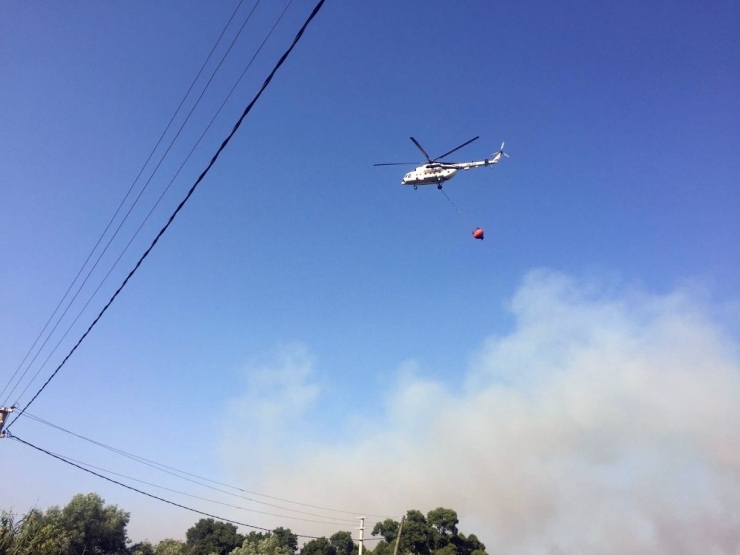 Dalyan’daki Yangına Havadan Karadan Müdahale Ediliyor
