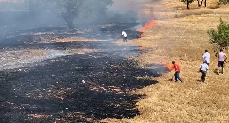 İliç’te Anız Yangını