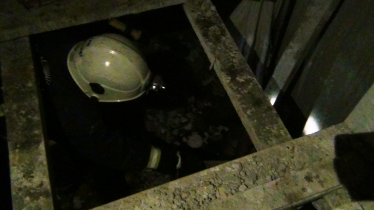 Asansör Boşluğuna Düşen Köpeği İtfaiye Kurtardı