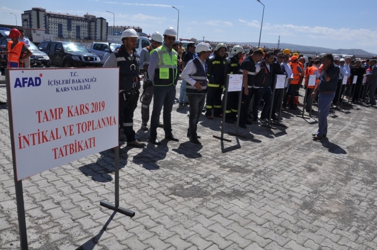 Kars’ta, Tamp İntikal Ve Toplanma Tatbikatı Gerçekleştirildi