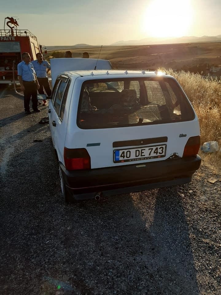 Seyir Halindeki Otomobil Alev Aldı