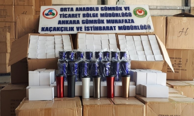Çankırı’da 33 Bin 400 Adet Kaçak Termos Bardak Yakalandı