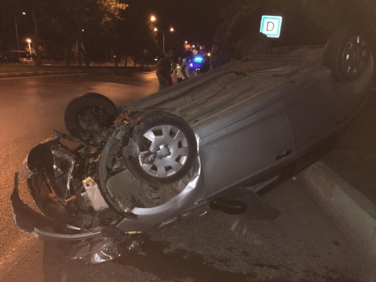 Otomobil Takla Attı: 1 Yaralı