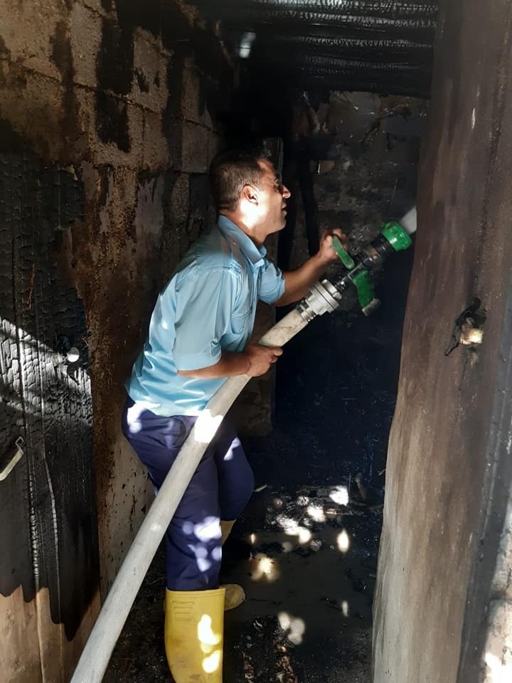 Odunlukta Çıkan Yangın Korkuttu