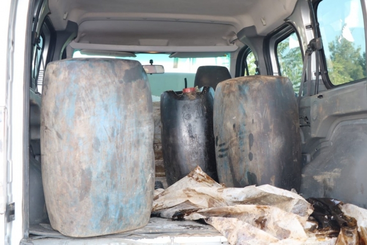 Kuyudan Ham Petrol Çalarken Yakalandı