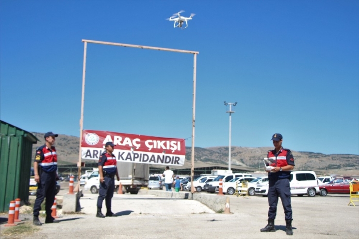 Jandarmadan Dronlu Trafik Ve Asayiş Denetimi