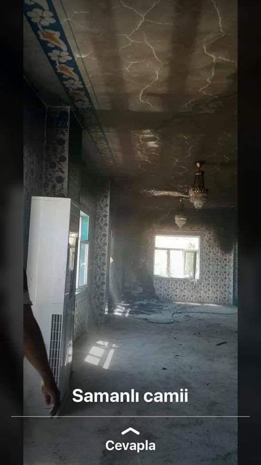 Derecik’te Cami Yangını