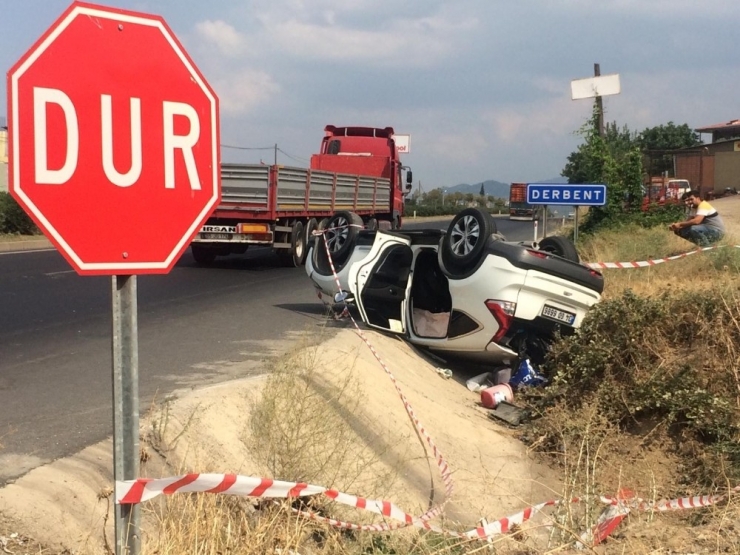 Otomobil Takla Attı: 2 Yaralı