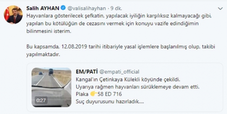 İki Köpeği Traktör Arkasına Bağlayarak Sürükledi