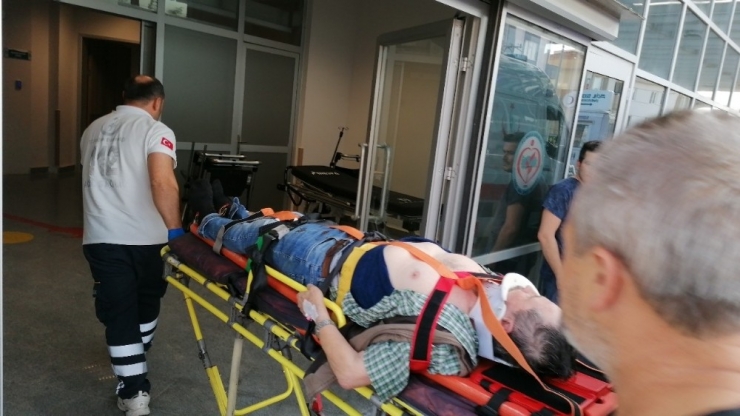 Sebze Yetiştirdiği Garaj Çatısından Aşağı Düşen Yaşlı Adam Yaralandı