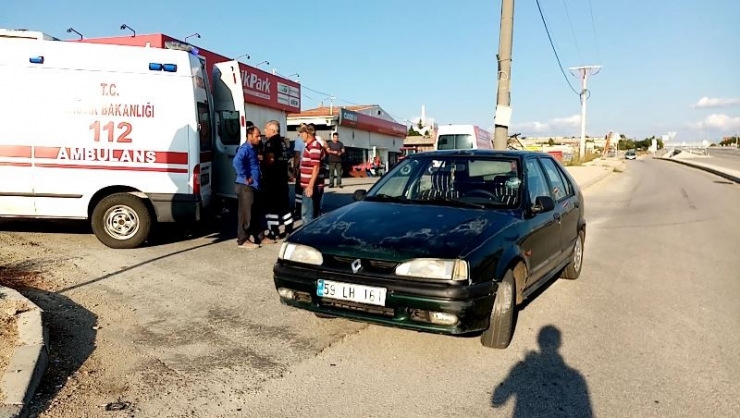 Karşıya Geçerken Otomobilin Çarptığı Yaya Yaralandı
