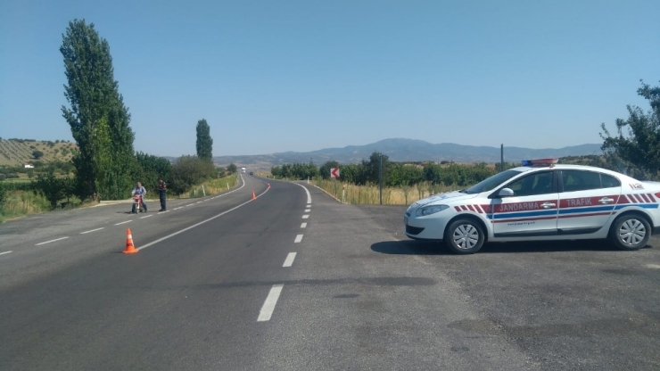 Kula’da Jandarmadan Motosiklet Uygulaması