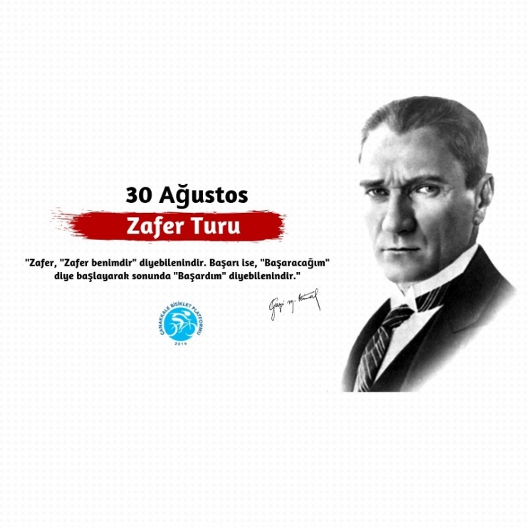 Bisikletlerle 30 Ağustos Zafer Turu