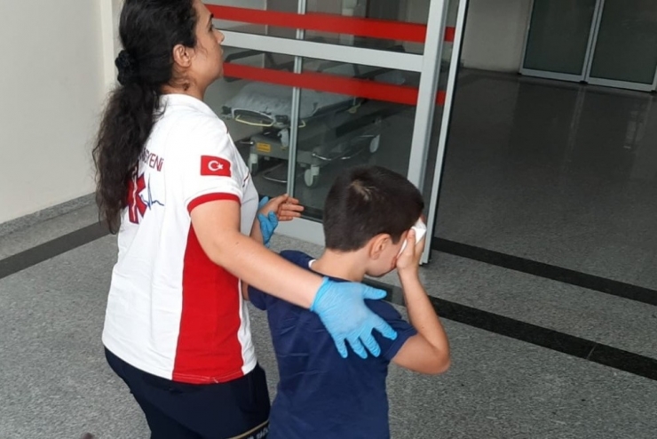 Küçük Çocuğun Yüzünde Maytap Patladı