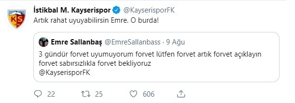 Kayserispor Taraftarına Forvet Cevabı