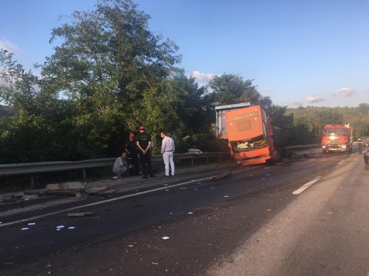 D100 Karayolunda Korkutan Kaza