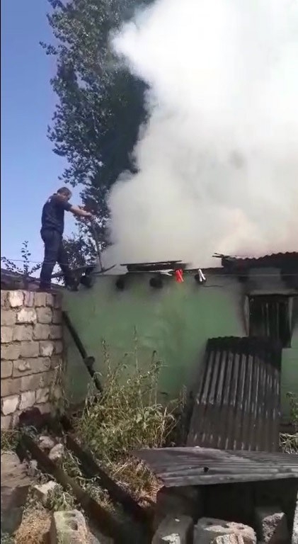 Ağrı’da Kömürlük Yangını