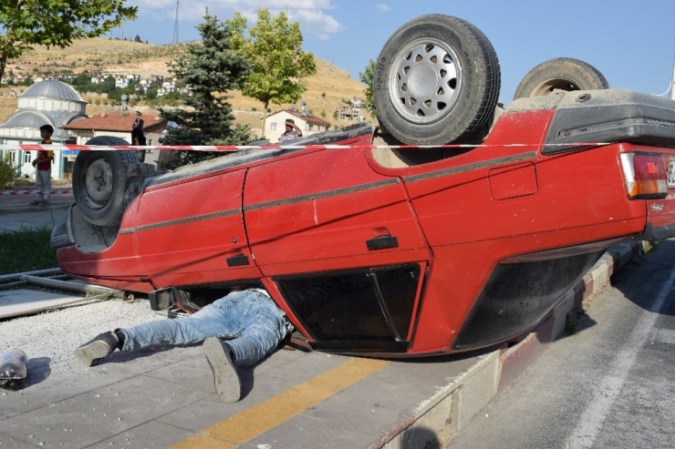 Malatya’da Otomobil Takla Attı: 1 Yaralı
