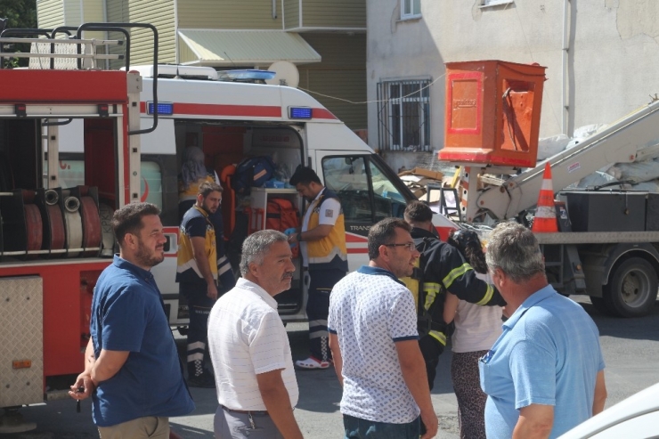 Aspiratörden Çıkan Yangın Paniğe Neden Oldu