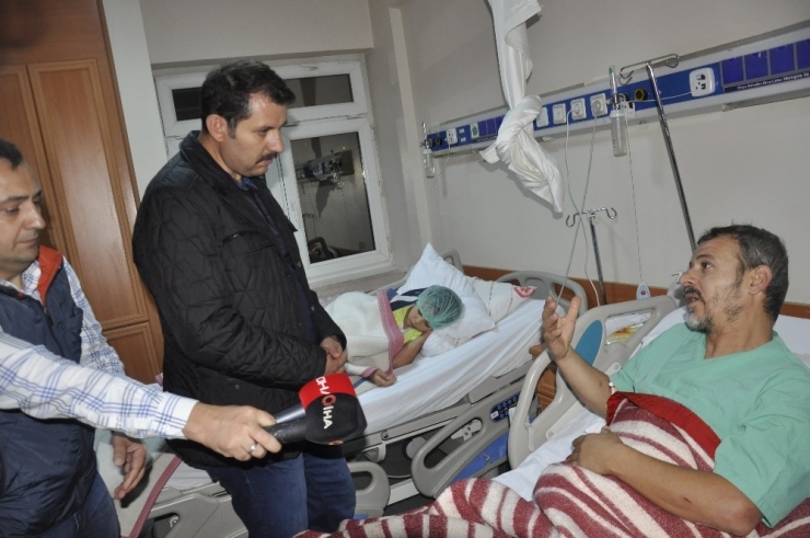 Vali Ayhan, Hastanede Yaralıları Ziyaret Etti