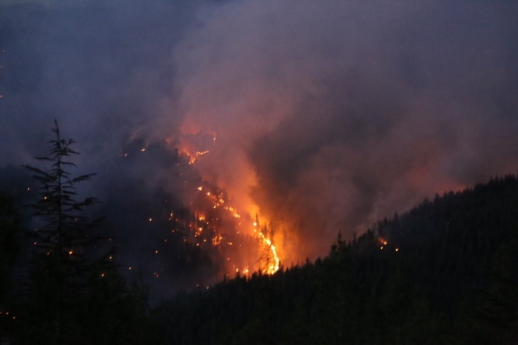 Kaş’taki Orman Yangını 6 Saat Sonra Kısmen Kontrol Altında