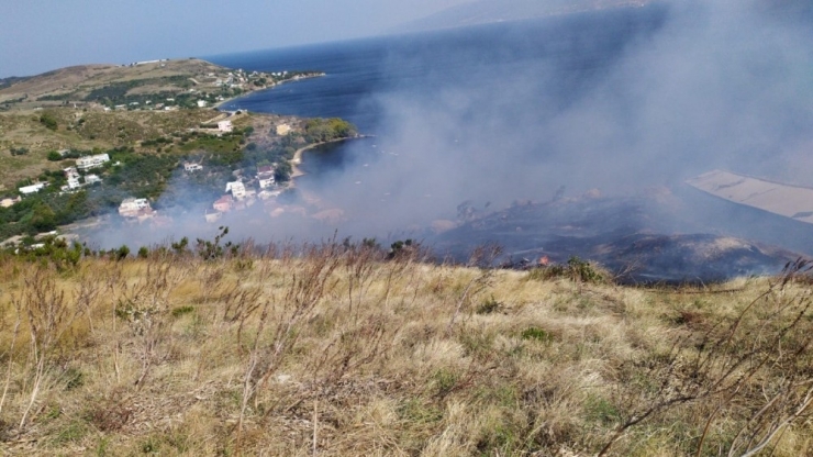 Tatlısu’da 15 Dekar Makilik Alan Yandı