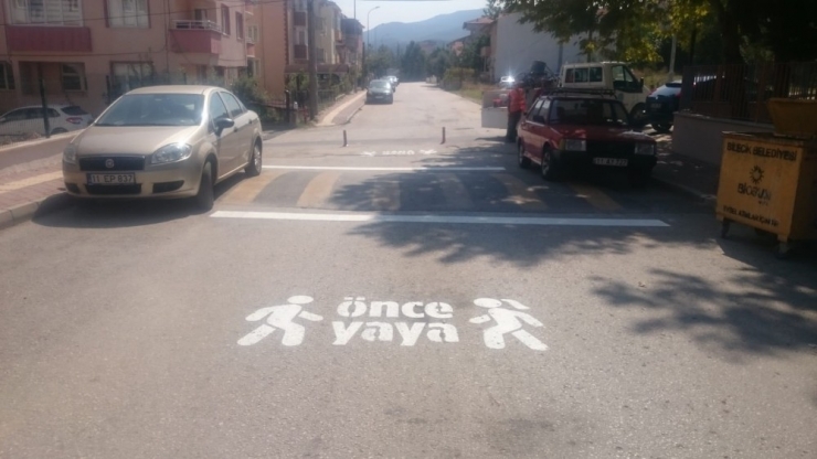 Bilecik’te “Önce Yaya” Çizgi Çalışması Yapıldı