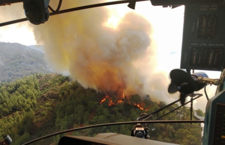 Marmaris’te Orman Yangını Başladı