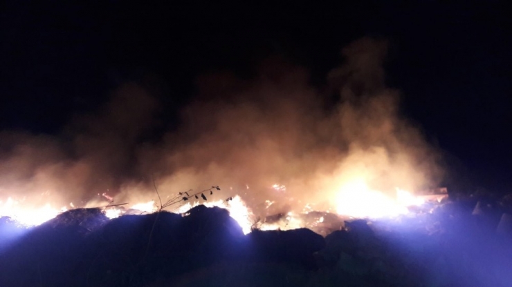 Burhaniye’de Çöplük Yangını